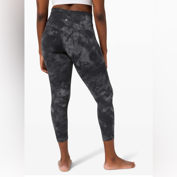 Lululemon Align Pant 25" *Diamond Dye- Pitch Grey Graphite Grey/ Size 10 - Picture 2 of 11